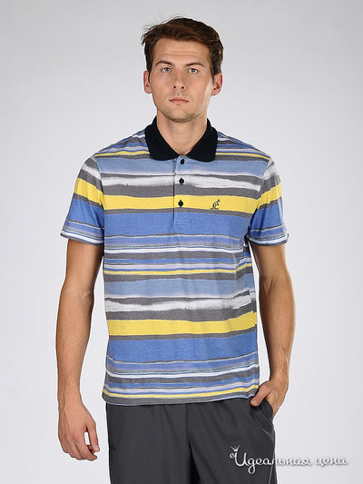 Футболка-поло Australian, цвет цвет желтый / голубой