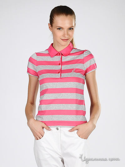 Футболка-поло Australian, цвет цвет серый / розовый