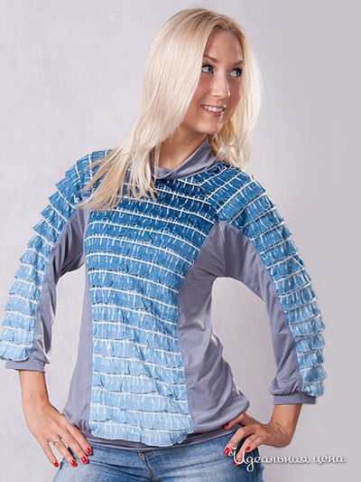 Блузка Wisell, цвет цвет голубой