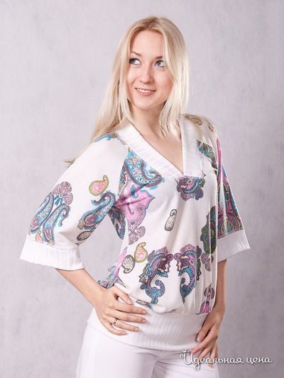 Блузка Wisell, цвет цвет белый / розовый