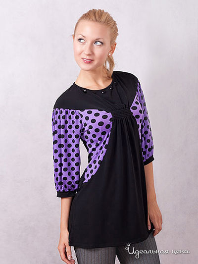 Блузка Wisell, цвет цвет черный