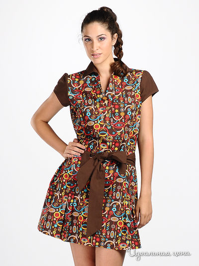 Платье Depeche&Rosalita&Folia, цвет цвет коричневый