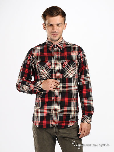 сорочка Marlboro Classics, цвет принт клетка / цвет красный/ черный