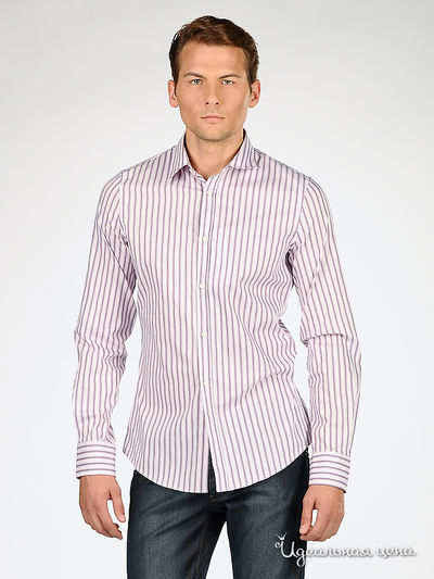 рубашка Ferre, Trussardi, Armani, цвет цвет розовый в полоску