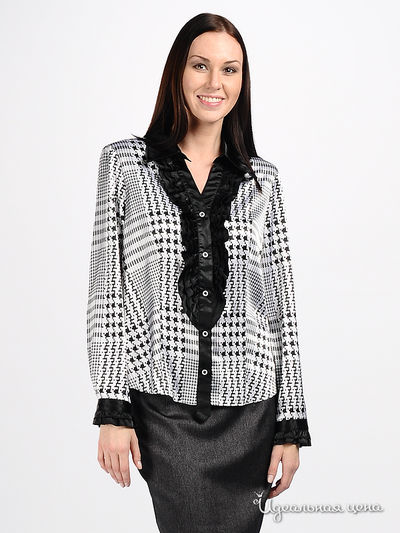 Блузка MadamT, цвет цвет черный / белый