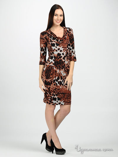 Платье MadamT, цвет цвет коричневый