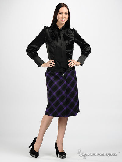 Юбка MadamT, цвет цвет черный / фиолетовый