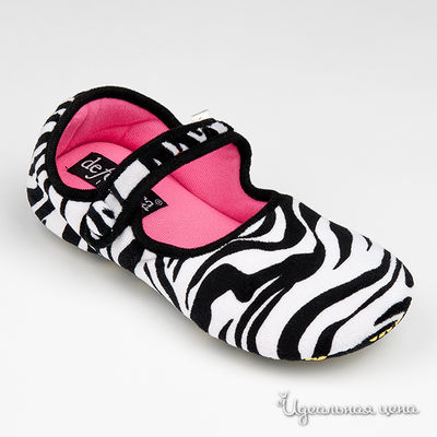 Тапочки De Fonseca, цвет принт зебра