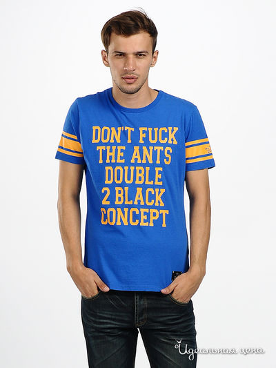 Футболка Double Black, цвет цвет синий