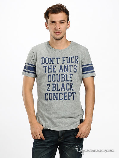 Футболка Double Black, цвет цвет серый