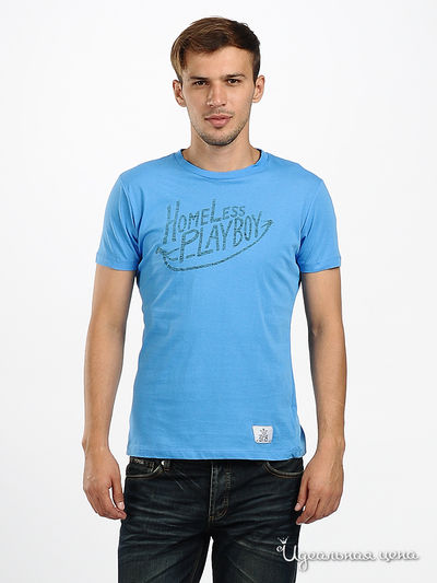 Футболка Double Black, цвет цвет голубой