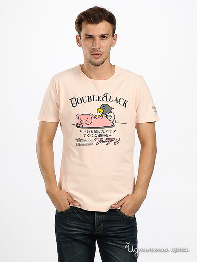 Футболка Double Black, цвет цвет розовый