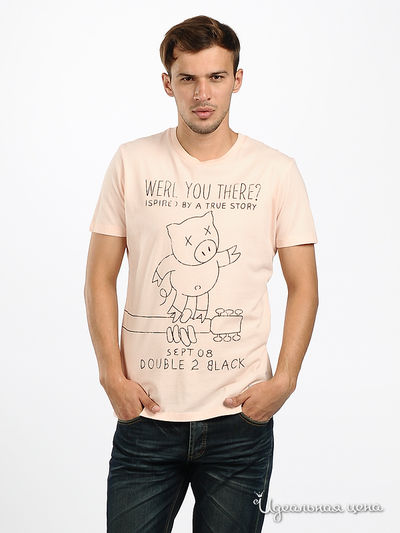 Футболка Double Black, цвет цвет розовы