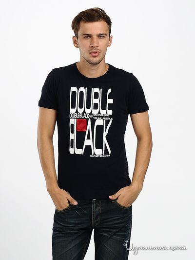 Футболка Double Black, цвет цвет синий