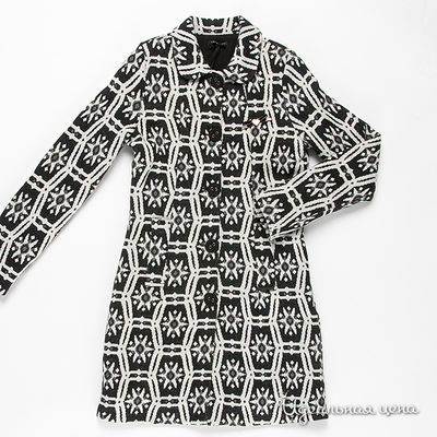 пальто Twin-Set Girl, цвет цвет черный / белый