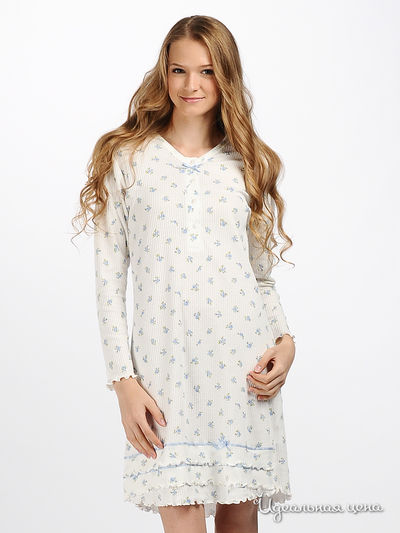Ночная сорочка Fancy, цвет цвет кремовый / голубой