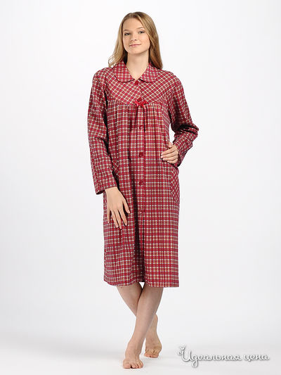 Халат Fancy, цвет принт красная клетка