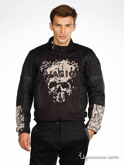 Мотокуртка Ivagio, цвет цвет черный / бежевый