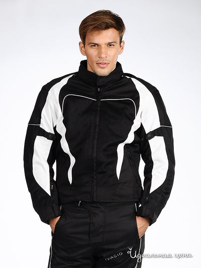 Мотокуртка Ivagio, цвет цвет черный / белый