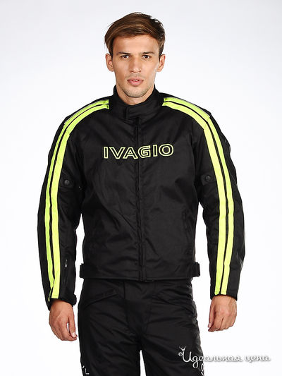 Мотокуртка Ivagio, цвет цвет черный / зеленый