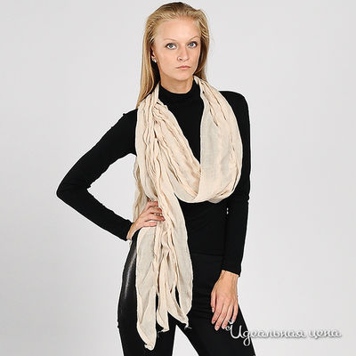 Шарф Nervous & Angry girls, цвет цвет бежевый