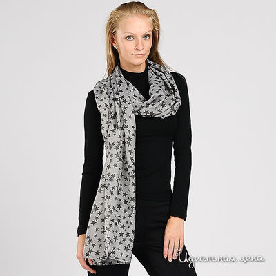 Шарф Nervous & Angry girls, цвет цвет серый