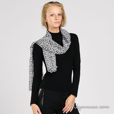 Шарф Nervous & Angry girls, цвет принт белый леопард