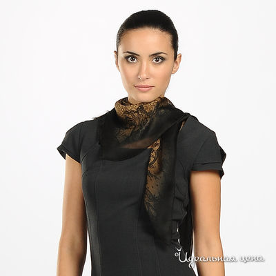 Платок Valentino, цвет цвет черно-желтый