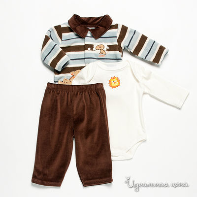 Комплект Best for kids, цвет цвет коричневый / голубой / белый