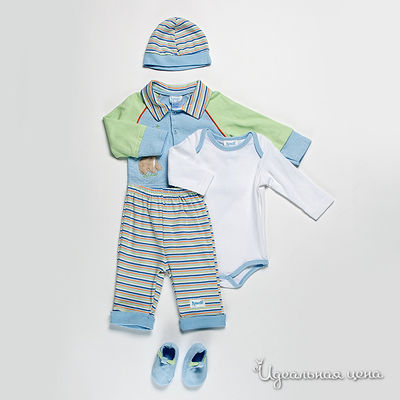 Комплект Best for kids, цвет цвет белый / голубой / салатовый