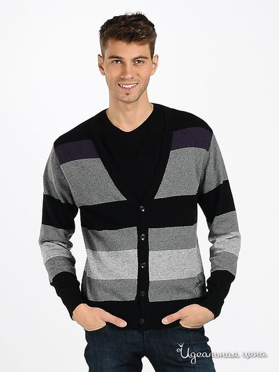 Кардиган Flash, цвет цвет серый / черный / фиолетовый