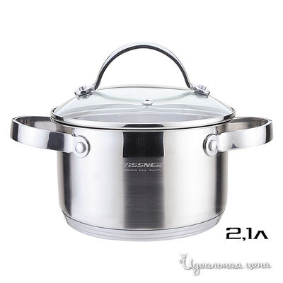 Кастрюля Vissner, цвет shine