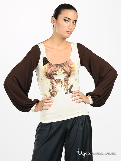 Блуза Adzhedo, цвет цвет светло-коричневый