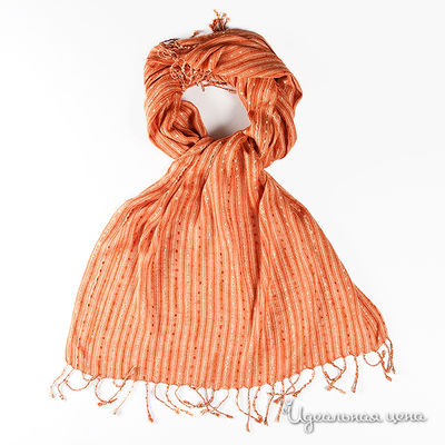 Шарф Leo Ventoni, цвет цвет оранжевый \ бежевый