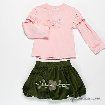 Комплект VIDay Collection для девочки, цвет розовый / темно-зеленый