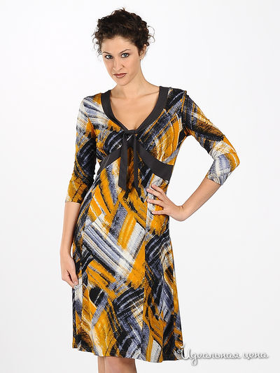 Платье Apriori, цвет цвет серый / желтый / белый