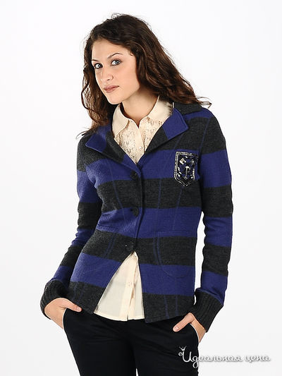 Кардиган Apriori, цвет цвет серый / темно-синий