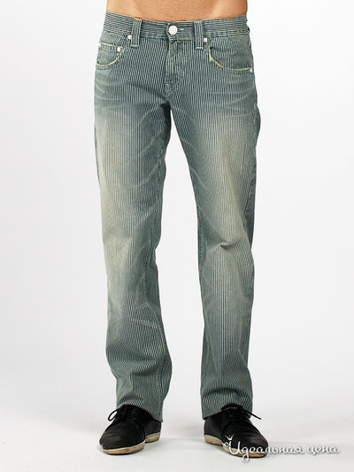 Брюки Eight Sin, цвет цвет голубой / принт в полоску