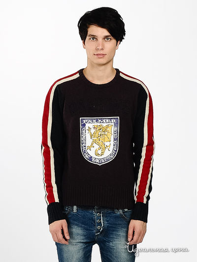 Джемпер Eight Sin, цвет цвет темно-фиолетовый / красный / белый