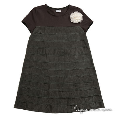 Платье Gulliver, цвет цвет темно-зеленый / темно-коричневый