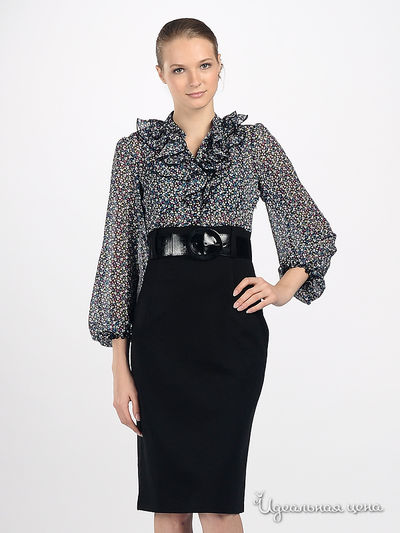 Платье Remix, цвет цвет черный / мультиколор