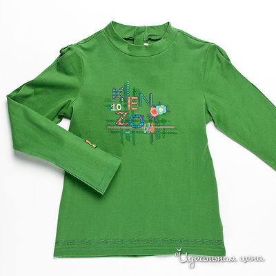 Футболка Kenzo Kids, цвет цвет зеленый