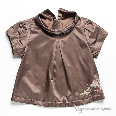 Блузка Kenzo Kids, цвет цвет кофейный