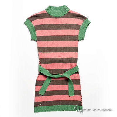 Платье Kenzo Kids, цвет цвет розовый / серо-коричневый / зеленый