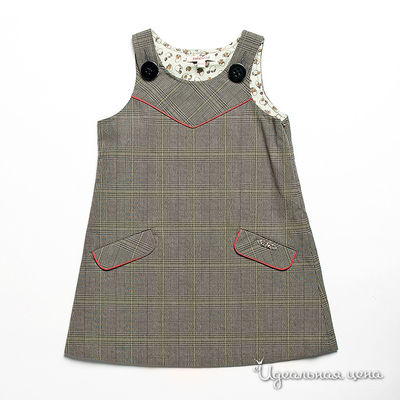 Сарафан Kenzo Kids, цвет цвет серый / принт клетка