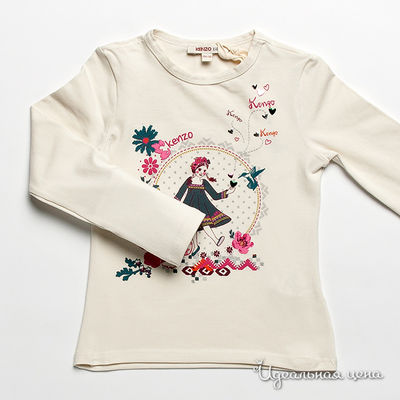 Футболка Kenzo Kids, цвет цвет молочный