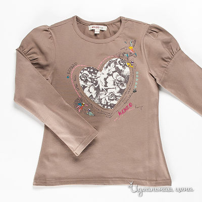 Футболка Kenzo Kids, цвет цвет коричневый