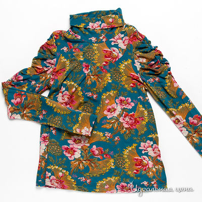 Водолазка Kenzo Kids, цвет цвет синий / принт цветы