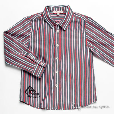 Блузка Kenzo Kids, цвет цвет серый / красный / белый