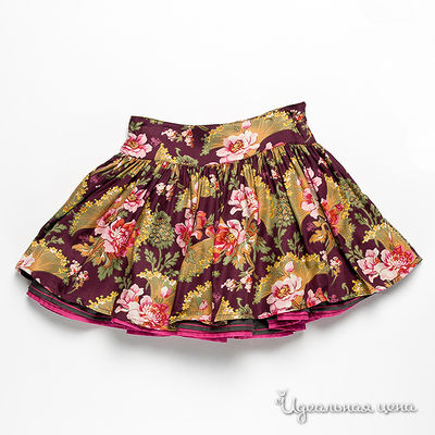 Юбка Kenzo Kids, цвет цвет бордовый / принт цветы